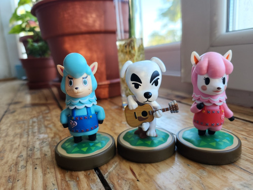 Amiibos Animal Crossing (k.k. Slider, Cyrus, Reese) Original