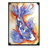 #640 - Cuadro Decorativo Vintage 30 X 40 - Pez Koi Mar Pesca