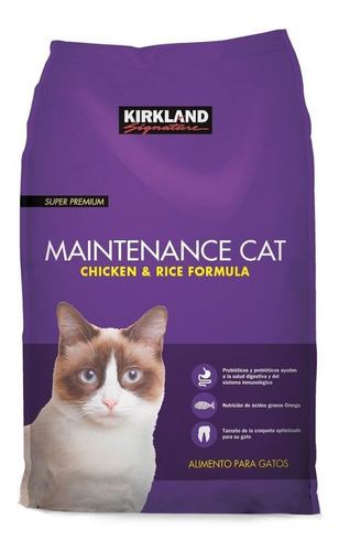 Alimento Kirkland Signature Super Premium Maintenance Cat Para Gato Adulto Sabor Pollo Y Arroz En Bolsa De 25lb