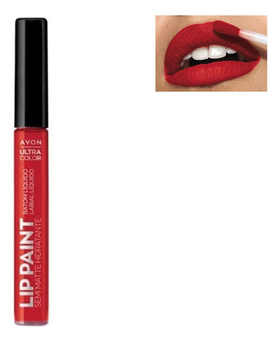 Batom Líquido Lip Paint Semi Mate Hidratante Avon 7ml