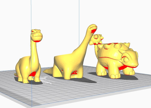 Maceta Set Dinosaurios Archivo Stl Impresion 3d 