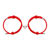 Pulseras Para Pareja Imán Magnéticas Amor Rojo