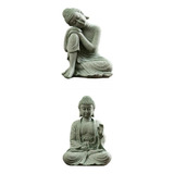 Decoración De Figura De Buda De 2 Piezas