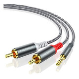 Cable Audio Rca A 3.5mm Aux Cable Macho 2mts Jack Splitter ,