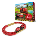 Trencity Kit Inicial Tren Color Rojo Incluye Vías