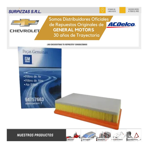 Kit Filtros Chevrolet Onix Prisma + Aceite Sintetico Acdelco Foto 3