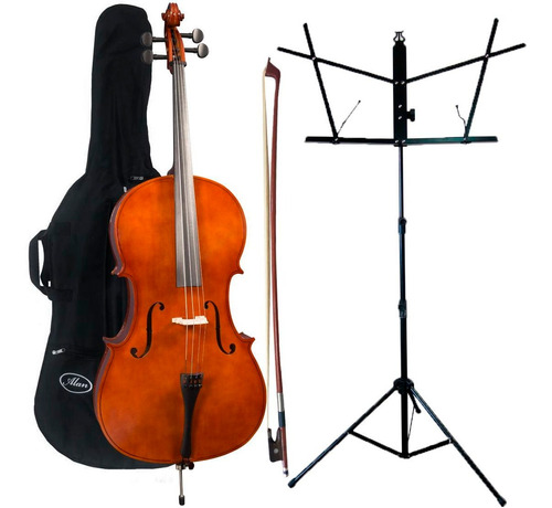 Kit Violoncelo Al-1210 4/4 Alan + Estante Para Partitura S1