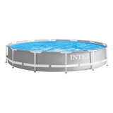 Piscina Cinza Prism Armação 6.503 Litros Estrutural Intex