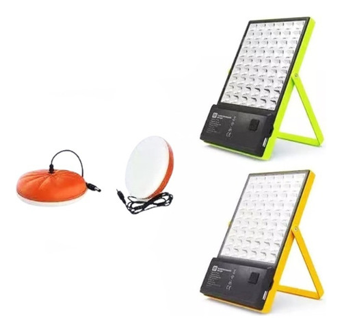 Carregador Portátil Placa Solar 28w Power Bank Com Lampadas