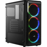 Gabinete Gamer Aerocool Window Preto Rgb Lateral Acrílico