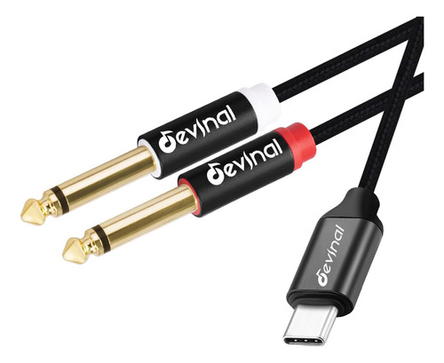 Devinal Cable De Audio Usb C A Pulgadas, Tipo C A Doble Cabl