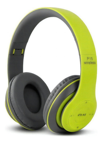 Fone Headphone Sem Fio Estéreo Recarregável P/ Celular E Tv Cor Verde