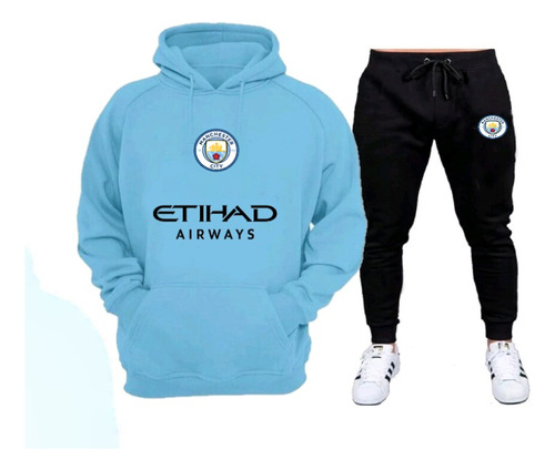 Conjunto Manchester City Time Moletom Flanelado Qualidade