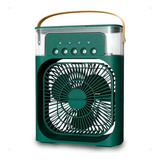 Mini Climatizador De Ar Agua E Gelo Cor Verde 110v/220v