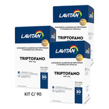 Kit C/ 90 Suplemento De Triptofano 600mg E Vitaminas Lavitan