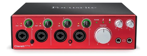 Interfaz De Audio Focusrite Clarett Thunderbolt 4pre 100v/240v