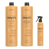 Trivitt Progressiva Sem Formol Lt + Shampoo 1 Lt + Fluido 