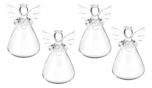 4 X Cristal De Ángel Colgante Florero Terrario Botella Casa