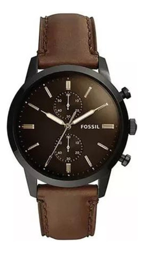 Relógio Masculino Fossil Analógico Couro Townsman Fs54370mn