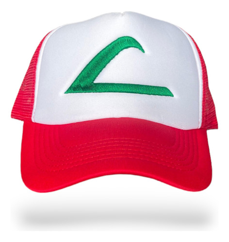 Gorra Ash Ketchum Bordada En Malla Roja Pokemon