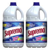 Kit 2 Gal. 5l Agua Sanitária Suprema  Cloro Ativo  Desinfeta