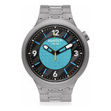 Swatch Reloj Unisex De Vestir Negro Acero Inoxidable Cuarzo 