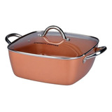 Eternity Copper Olla Cuadrada Xl Cocina Original Tv