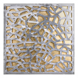  Escultura Abstracta De Oro Enigma De Acero Pulido Con Hoja 