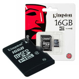 Memoria Micro Sd 16gb Original Kingston Clase10 +  Adaptador