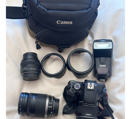 Kit Canon T2i, Lentes 10-18, 18-200, 35 Mm, Flash  Y Estuche