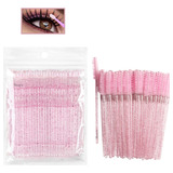 100 Microbrush + 50 Cepillos Desechables Para Pestañas Cejas