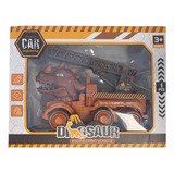 Vehiculos De Transporte Dinosaur Color Marrón Personaje Excavadora