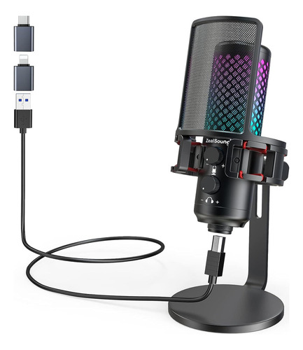 Micrófono Zealsound Bkd-12a Condenser Unidirectional Usb .