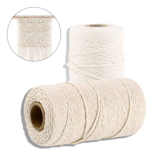 Cordón Macramé Torcido 3mm/ 300 Metros/ 1kg 100% Algodón