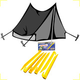 Kit 6x Estacas Para Barraca Tenda Camping Pesca Caça Acampar Cor Amarelo