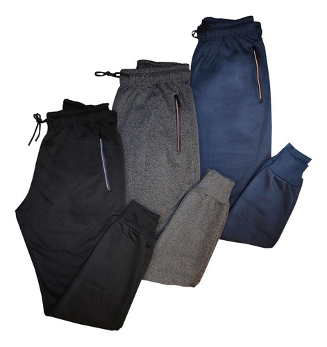 Pack 3 Pantalón Buzo Algodón Hombre Con Polar Env Gratis!