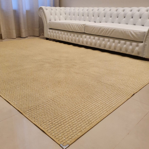 Tapete De Sala Quarto 300x200 Sisal  Fácil De Limpar 