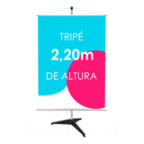 Suporte Tripé Para Banner Em Alumínio 2,20m Pedestal Pn2220