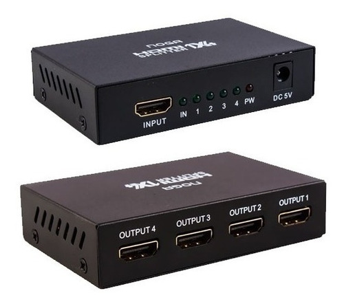 Hdmi Splitter  Repartidor De Señal 1x4 Noganet C/fuente