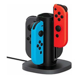 Estacion Carga Para Joycons De Nintendo Switch Color Negro