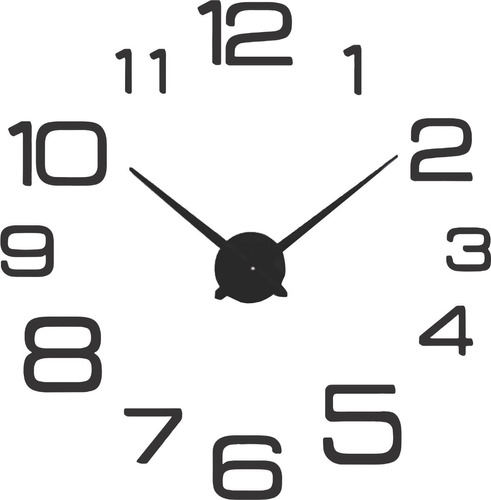 Reloj De Pared Moderno B3 En Madera Calada Negro Deco 40 Cm