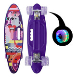 Skate Penny Cruiser Patineta Colored Face Ruedas Led Niños