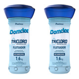 2x Flutuador De Cloro Para Piscina Tricloro 1,6kg Domclor