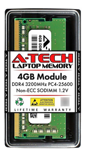 Memoria Ram 4gb 1x4gb Ddr4 3200 Mhz Sodimm A-tech At4g1d4s32