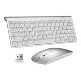 Kit Teclado E Mouse Adaptador Usb Sem Fio 2.4ghz Pc Wb-8066