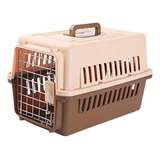 Transportadora Para Perro Gato Jaula Mascota Kennel Chico 48 Color Café