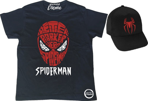Polera De Niño Spiderman Peter Parker + Jockey
