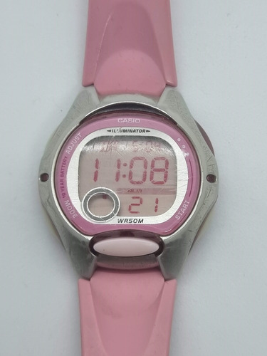 Reloj Casio Lw-200 2672 Digital Sumergible 50m Led Rosa