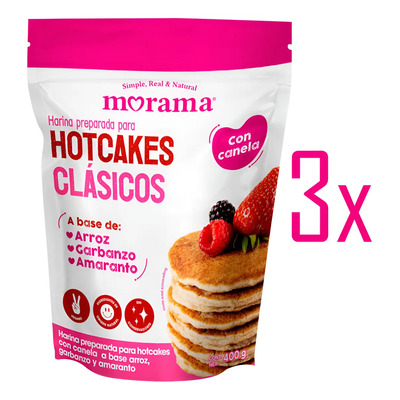 3 Harina Hotcakes Morama 400 Grs | Envío gratis
