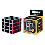 Cubo Rubik Qiyi 4x4 Carbon Fiber Fibra Carbono Qiyuan Speed Color De La Estructura Stickerless